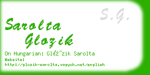 sarolta glozik business card